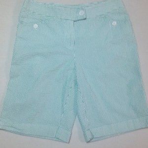 Green striped seer sucker shorts by Harold's size 8.
